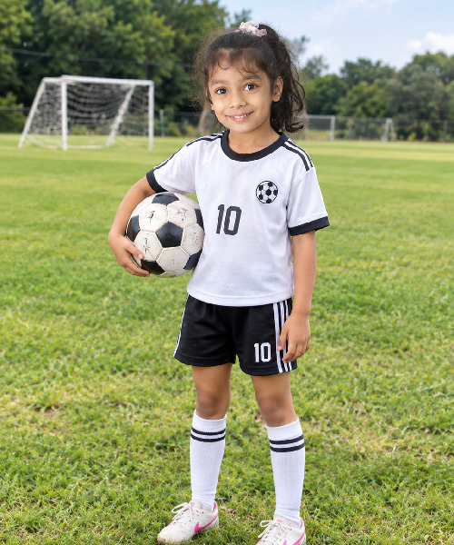 Girl Playing football